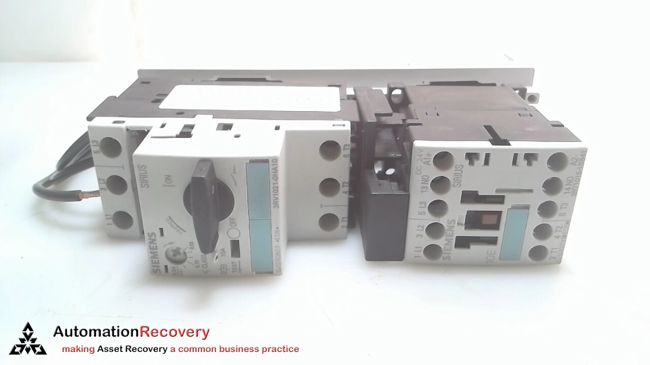 SIEMENS 3RV1021-0HA10, SIRIUS CIRCUIT BREAKER ASSEMBLY #299802