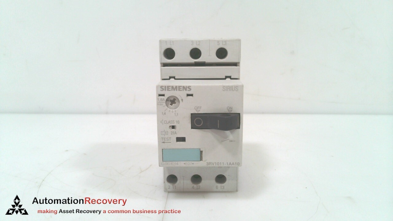 SIEMENS 3RV1011-1AA10, SIRIUS CIRCUIT BREAKER FOR MOTOR PROTECTION #327458