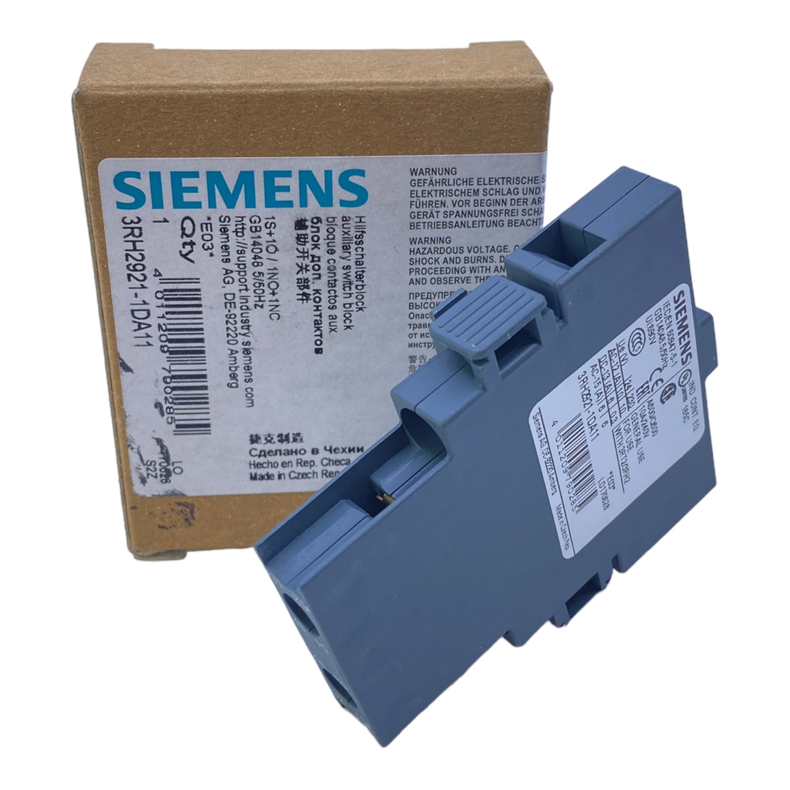 Siemens 3RH2921-1DA11 Auxiliary Switch 690V 5/50Hz 1NO+1NC