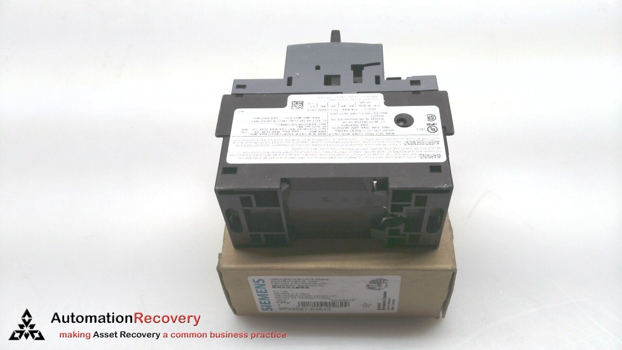 SIEMENS 3RV2021-0JA10, SIRIUS CIRCUIT BREAKER FOR MOTOR PROTECTION, NEW #305062