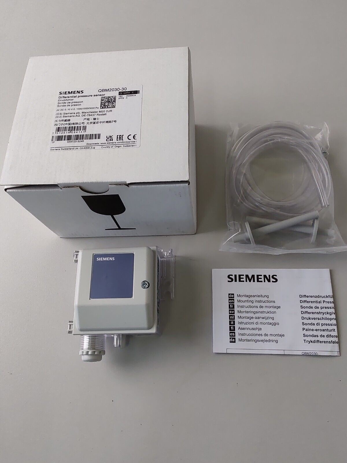 Siemens QBM2030-30 Differential Pressure Sensor