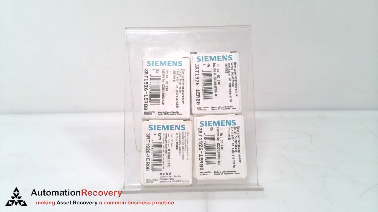 SIEMENS 3RT1926-1ER00, SURGE SUPPRESSOR, 24VDC, SEE DESC #318751