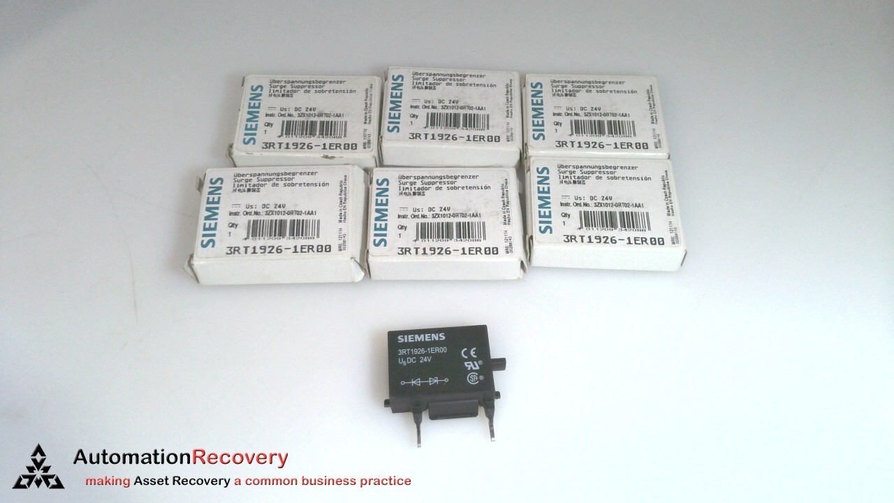 SIEMENS 3RT1926-1ER00, SURGE SUPPRESSOR, 24VDC, SEE DESC #327263