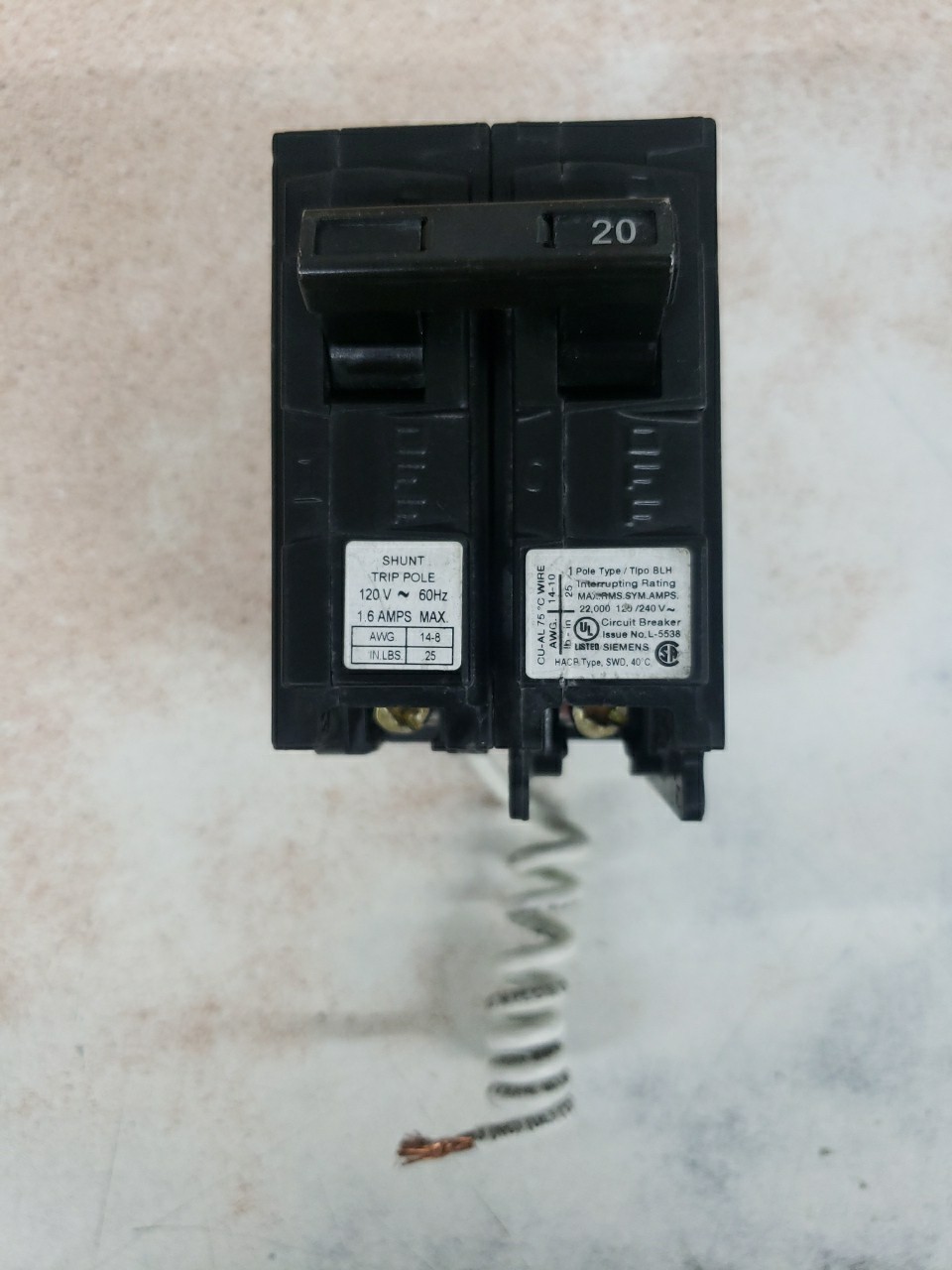SIEMENS B120H00S01 20A 120/240V
