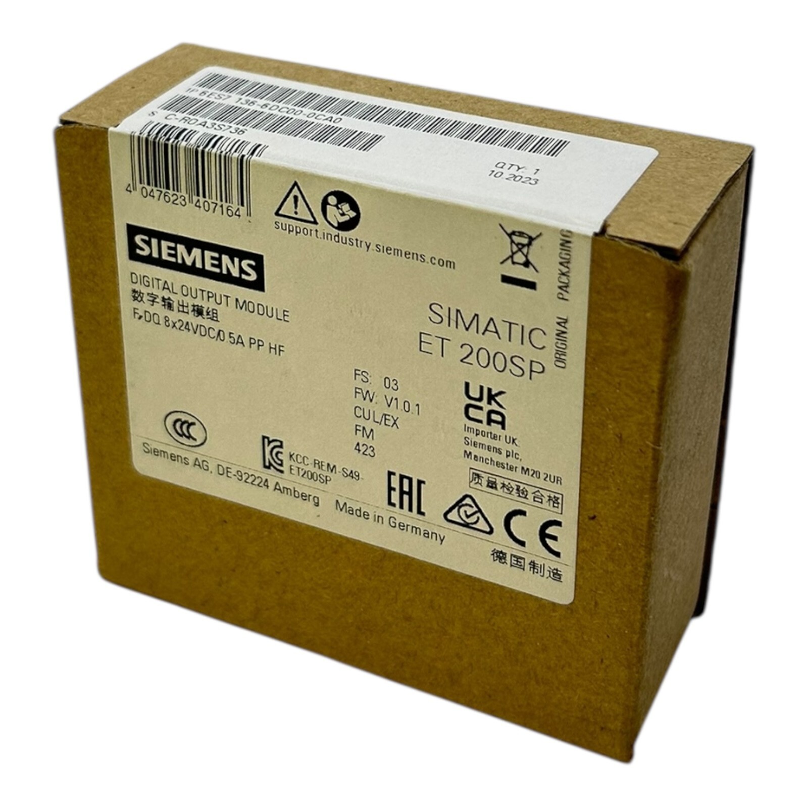 Siemens 6ES7136-6DC00-0CA0 Digital Output Module - For Industrial Use