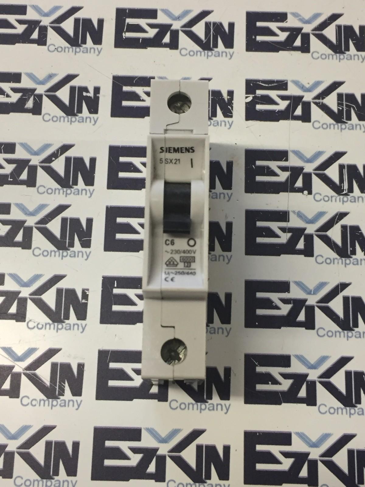 Siemens 5SX21 C6 1-Pole Circuit Breaker 230-400V 6Amp 