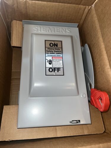 Siemens HNF361R 30 Amp 600V 3Ph Non Fused Type 3R Disconnect