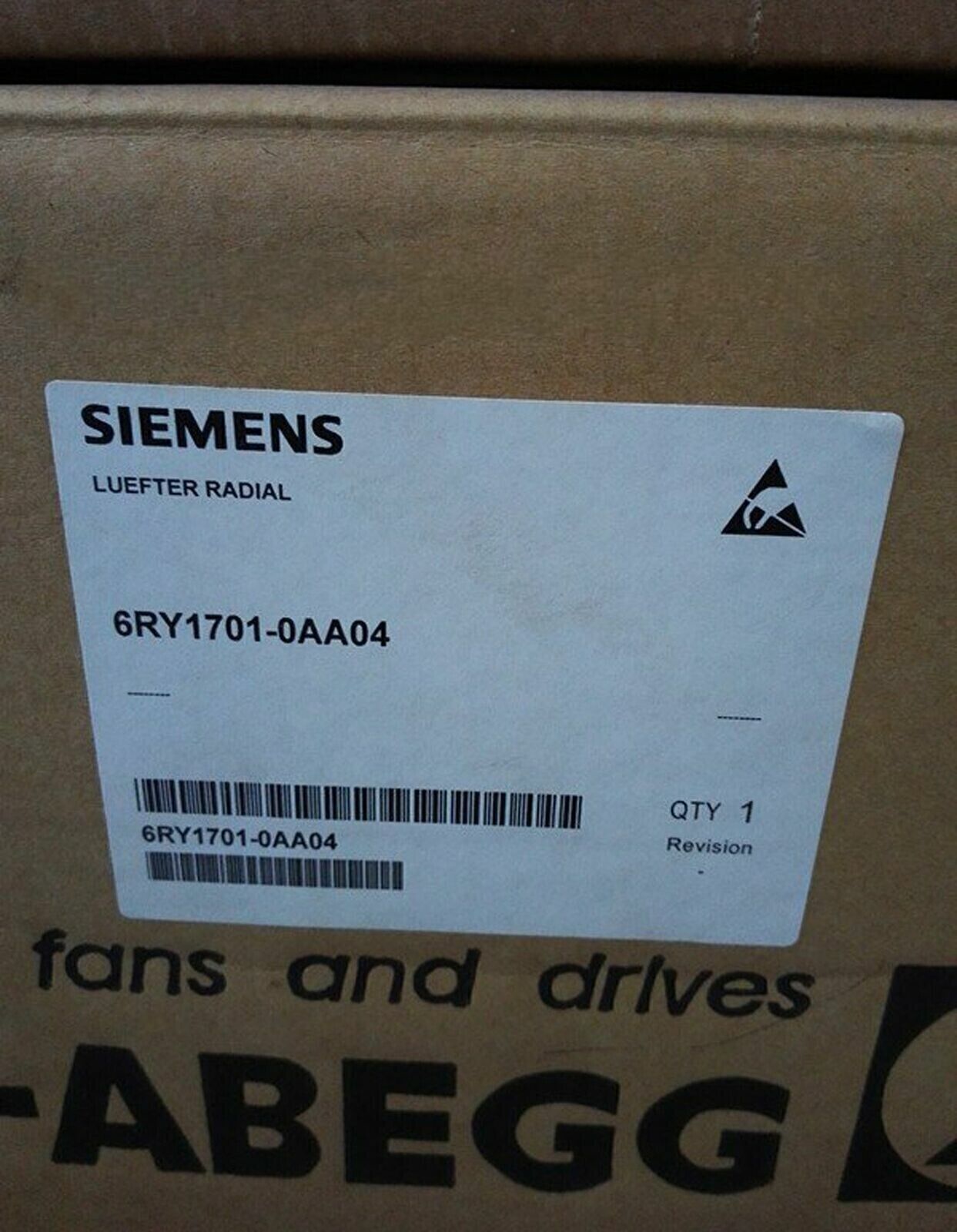 NEW Unopened Siemens 6RA70 Radial Cooling Fan - 6RY1701-0AA04