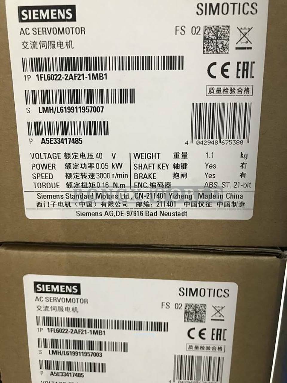 1PC NEW SIEMENS Servo Motor 1FL6022-2AF21-1MB1