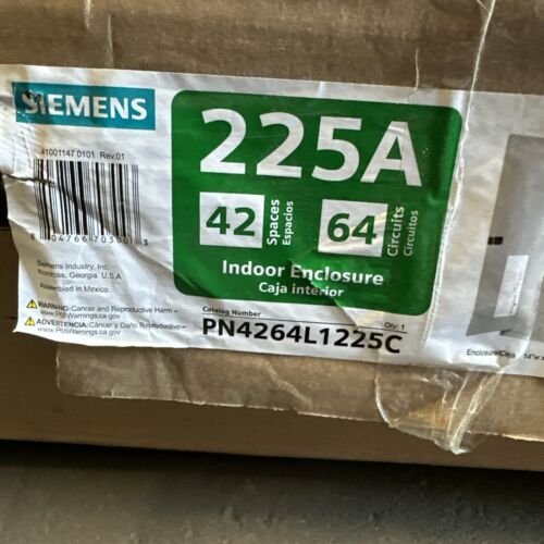 Siemens PN 225 Amp 42-Space 64-Circuit Main Lug Plug-On Neutral Load Center