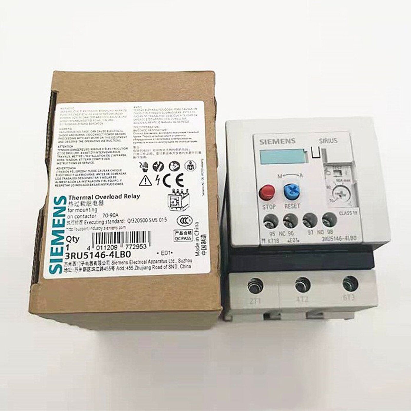 NEW Siemens Thermal Overload Relay 3RU5146-4LB0 Current 70-90A free shipping