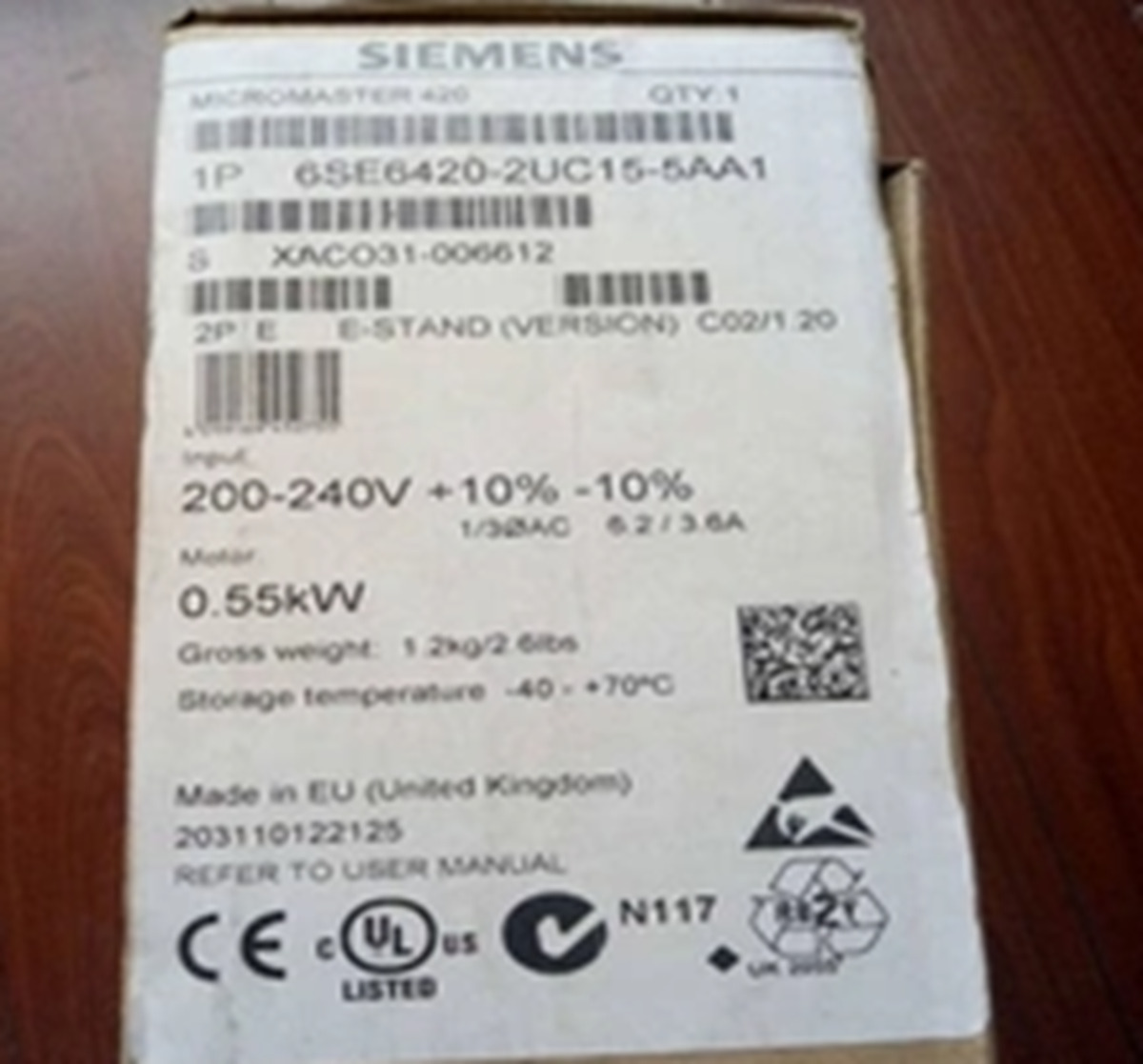 NEW SIEMENS 6SE6 420-2UC15-5AA1 Micrometer