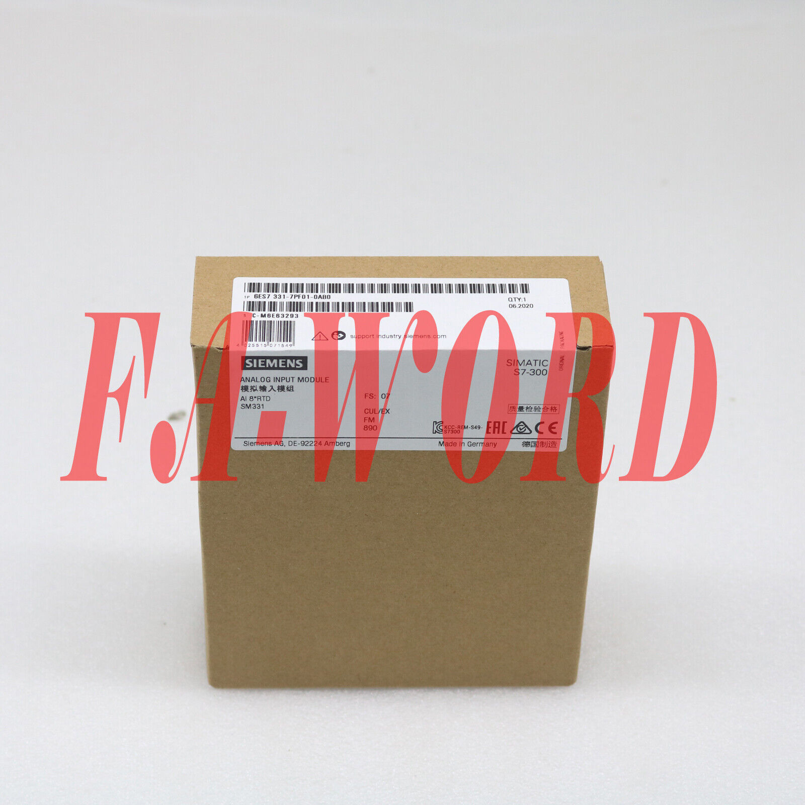 1PC New Siemens Analog input module 6ES7 331-7PF01-0AB0 IN BOX FAST SHIP