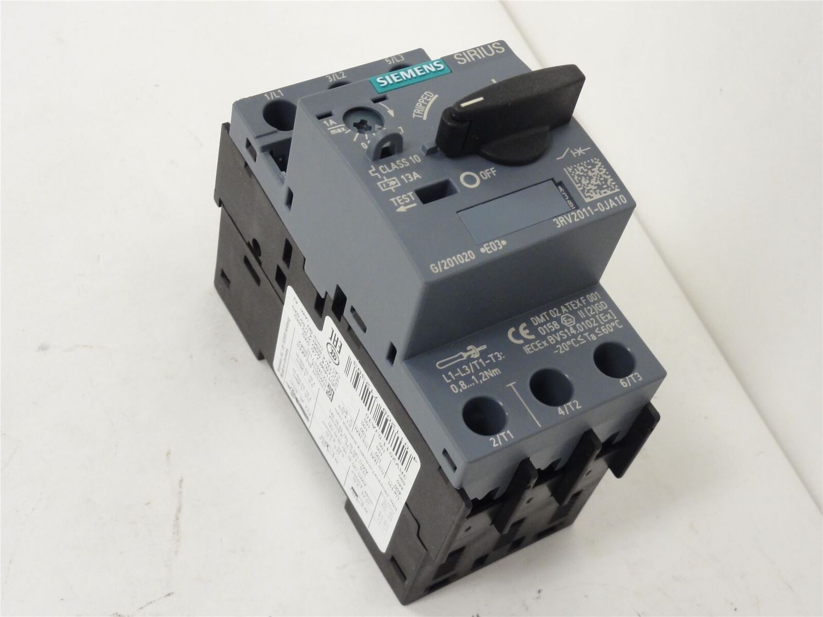 239528 New-No Box; Siemens 3RV2011-0JA10 Manual Starter; .7 to 1Amp
