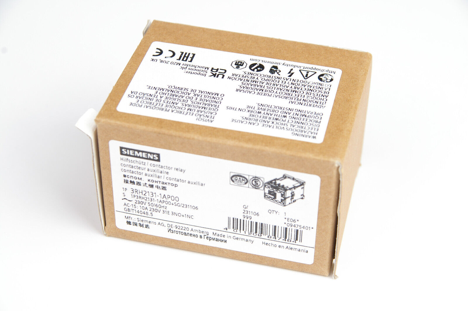 Siemens 3RH2131-1AP00 Contactor Relay