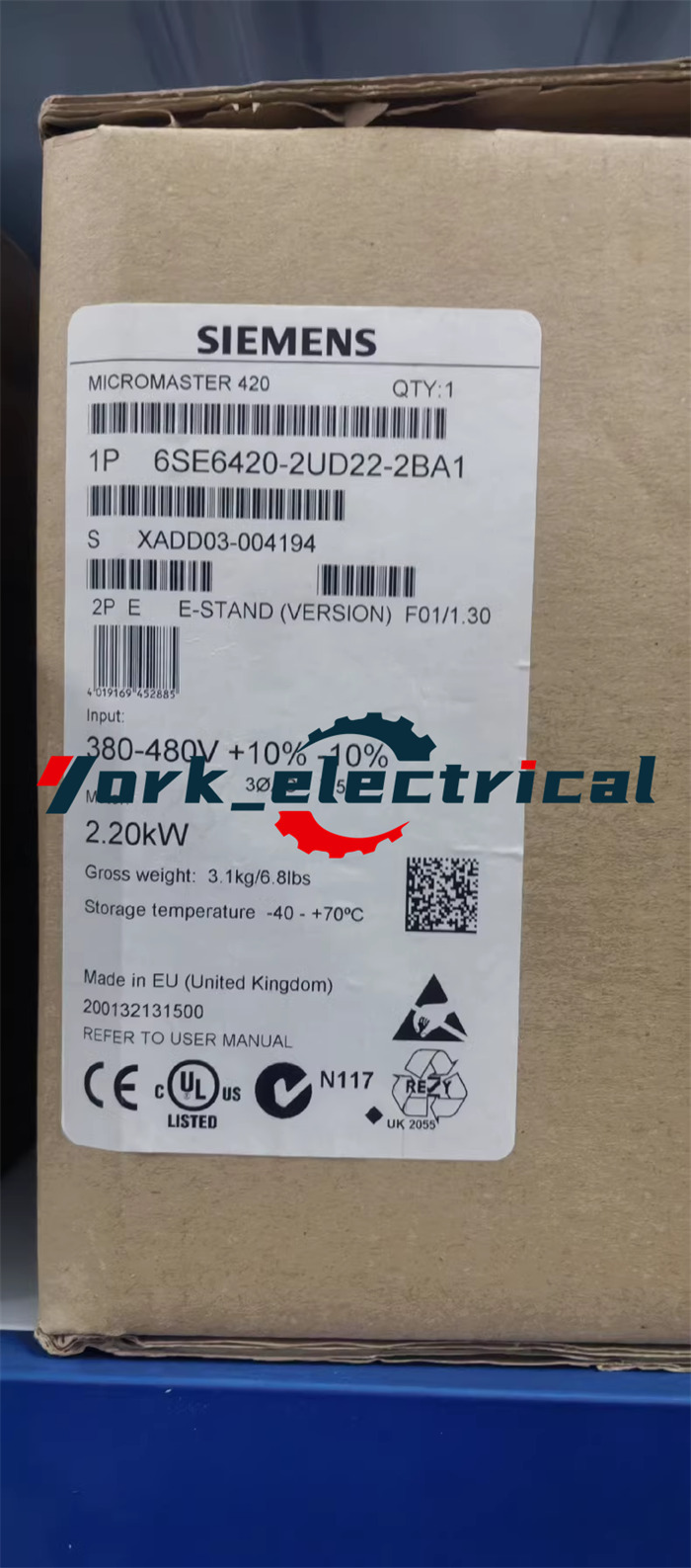 NEW 6SE6 420-2UD22-2BA1 SIEMENS MICROMASTER 420 380-480 V Fastshipping DHL