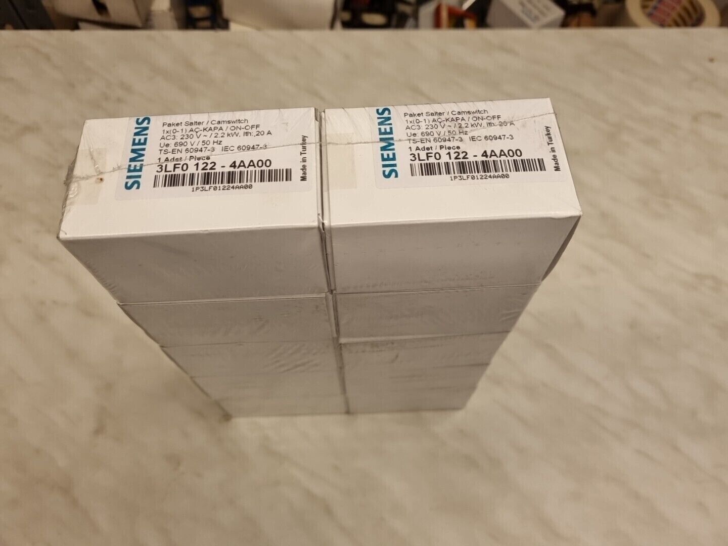 10x Siemens 3LF0 122-4AA00 Camswitch 20AMP. 1x (0-1) Siemens