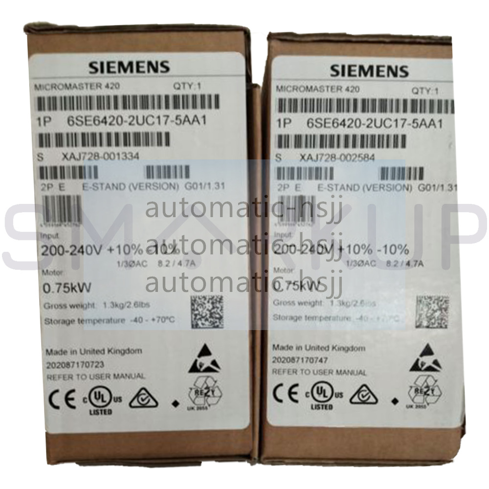 New In Box SIEMENS 6SE6 420-2UC17-5AA1 Inverter 0.75KW 220V