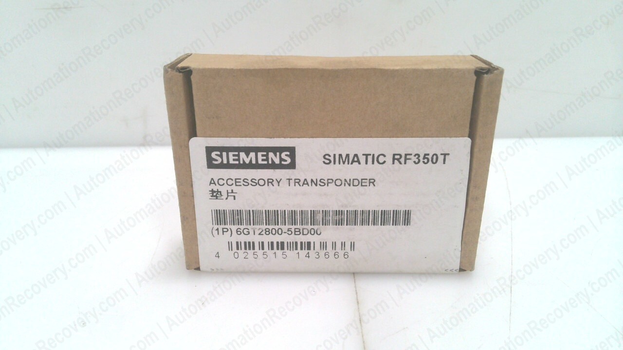 SIEMENS 6GT2800-5BD00, SIMATIC RF300 TRANSPONDER RF350T, NEW #334833