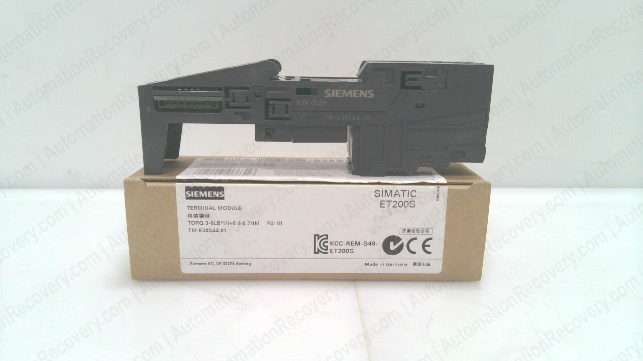 SIEMENS 6ES7 193-4CG20-0AA0, SIMATIC 1 TERMINAL MODULE TM-E30S44-01, NEW #337296