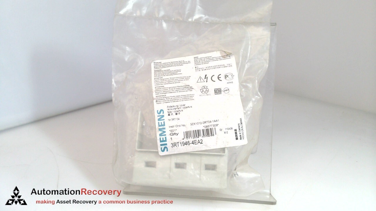 SIEMENS 3RT1946-4EA2 CONTACT TERMINAL COVER FOR BOX TERMINALS,, NEW #328193