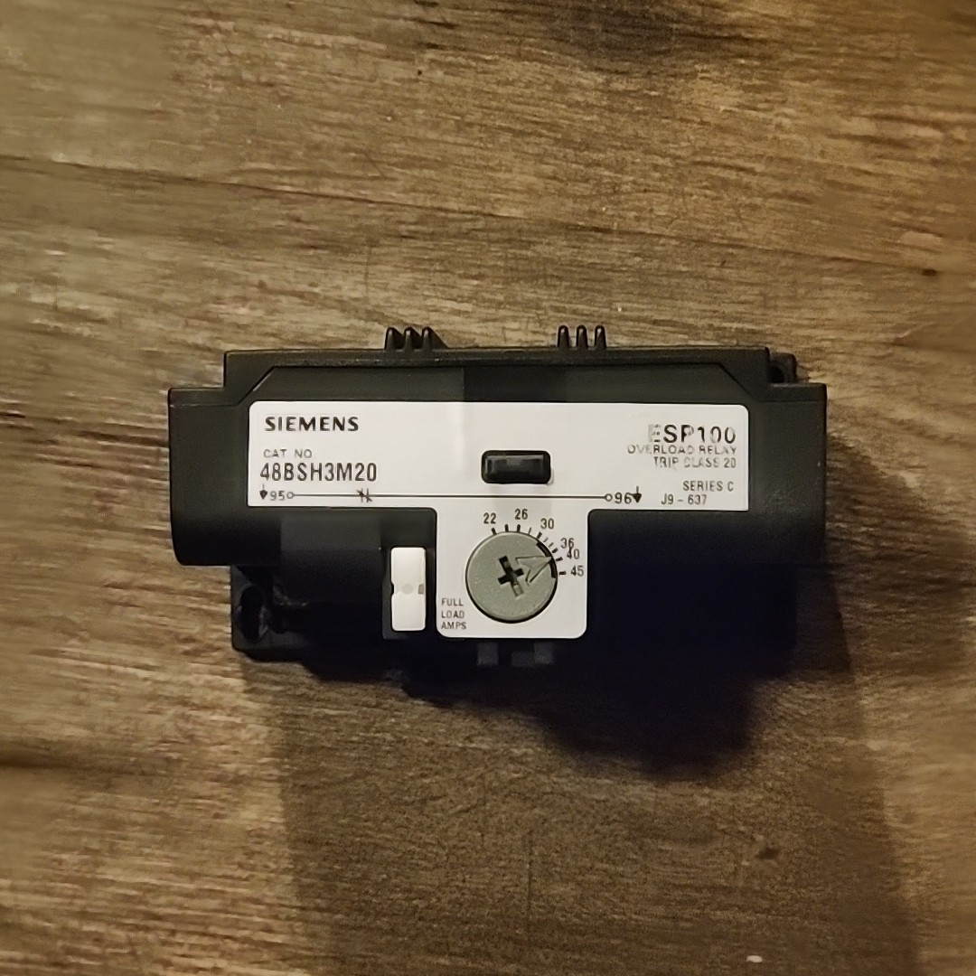 SIEMENS 48BSH3M20 Solid State Overload Relay ESP100 22-45Amp 3p 600V Class 20