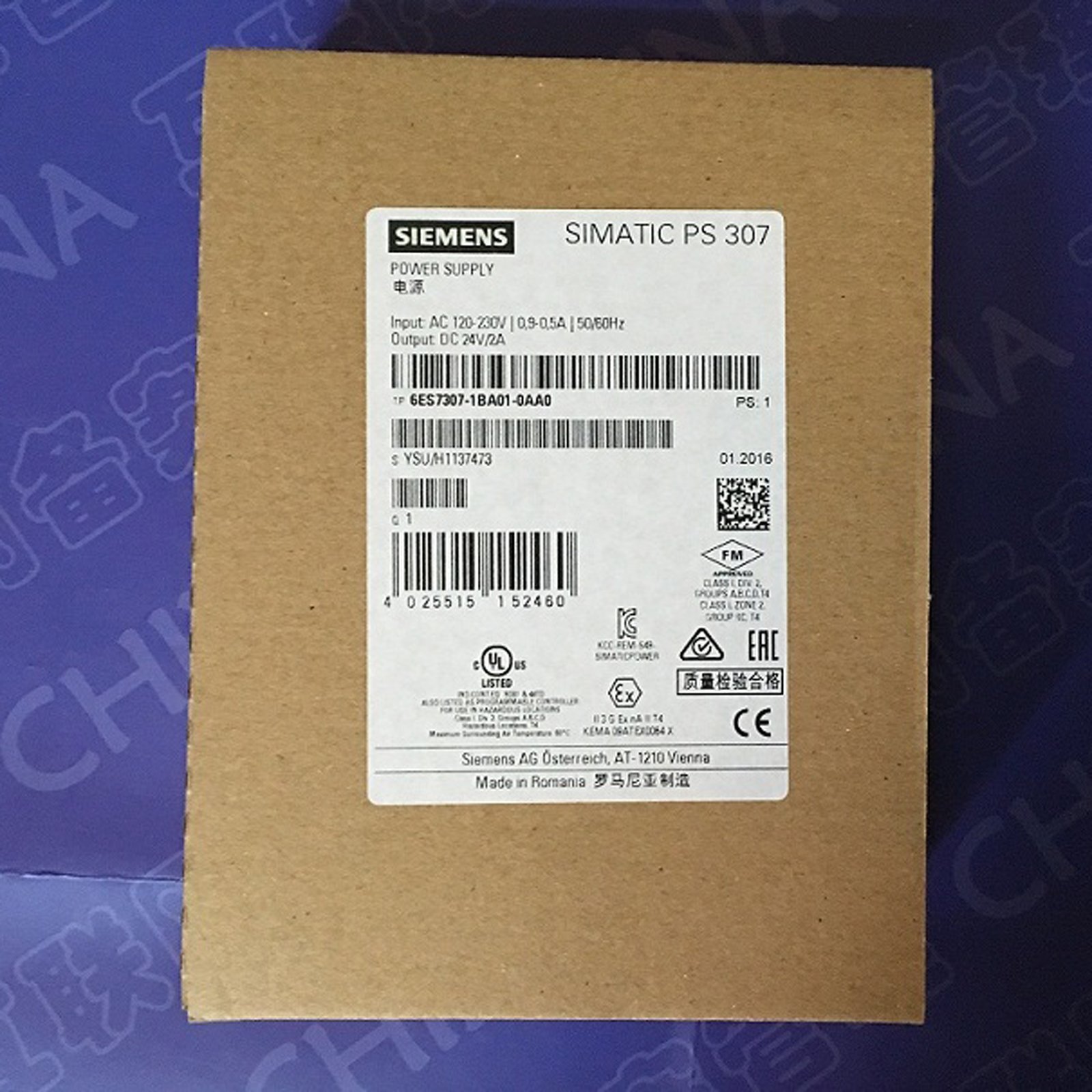 NEW Siemens Power Supply Module 6ES7 307-1BA01-0AA0 1 year warranty