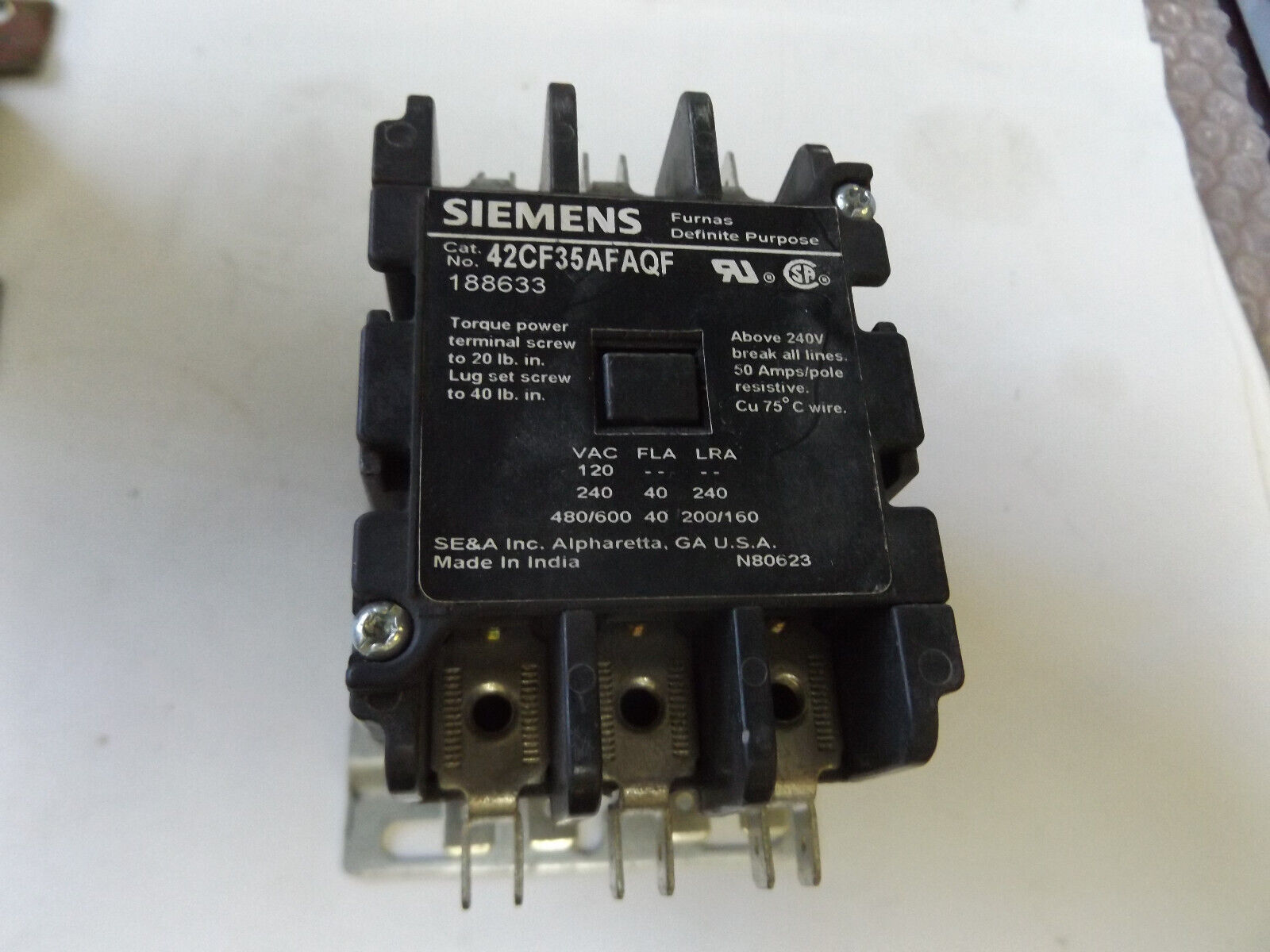 WHOLESALE SIEMENS 42CF35AFAQF DEFINITE PURPOSE CONTACTOR