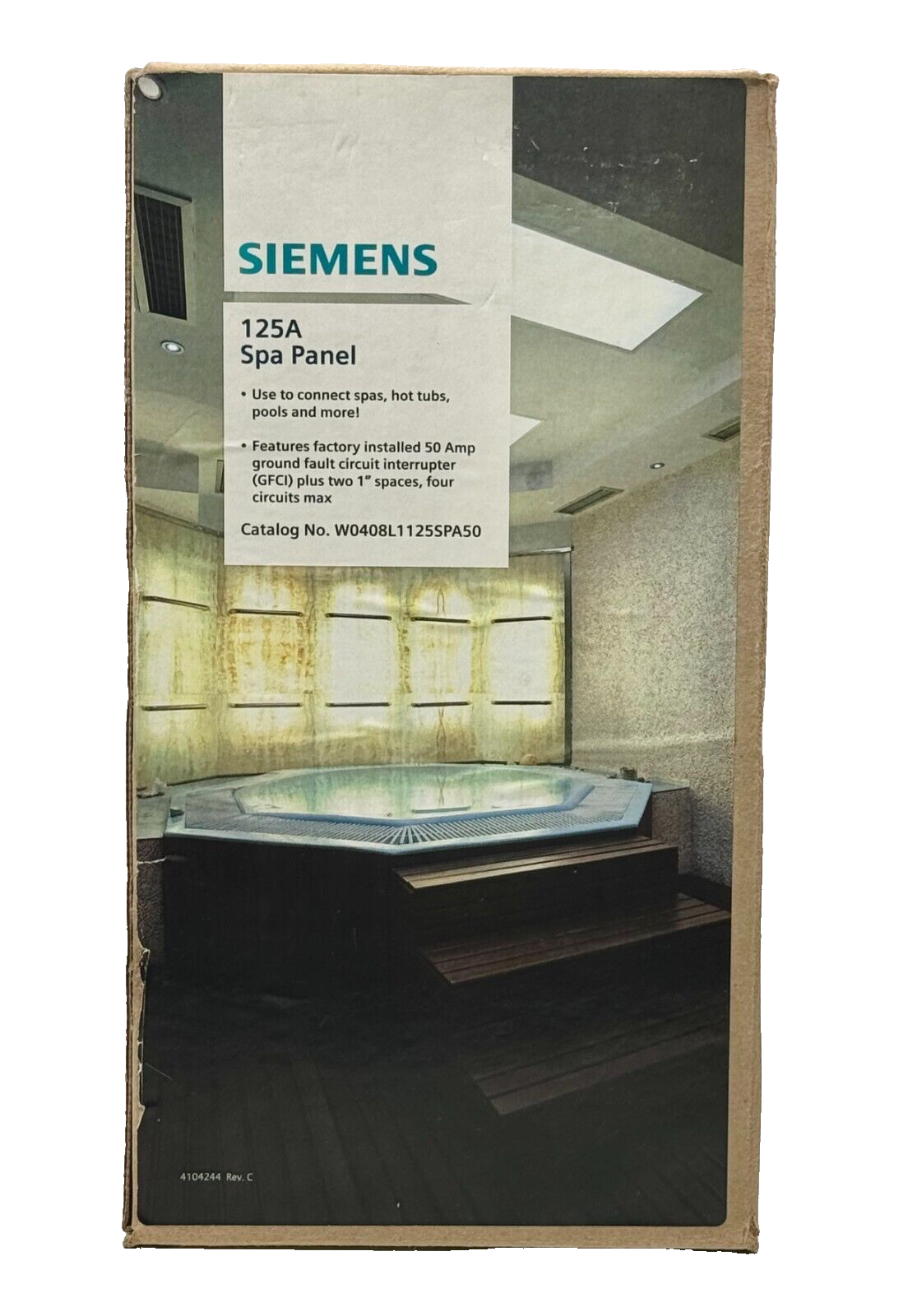 New - Siemens 125A Spa Panel #W0408L1125SPA50 - No Breaker