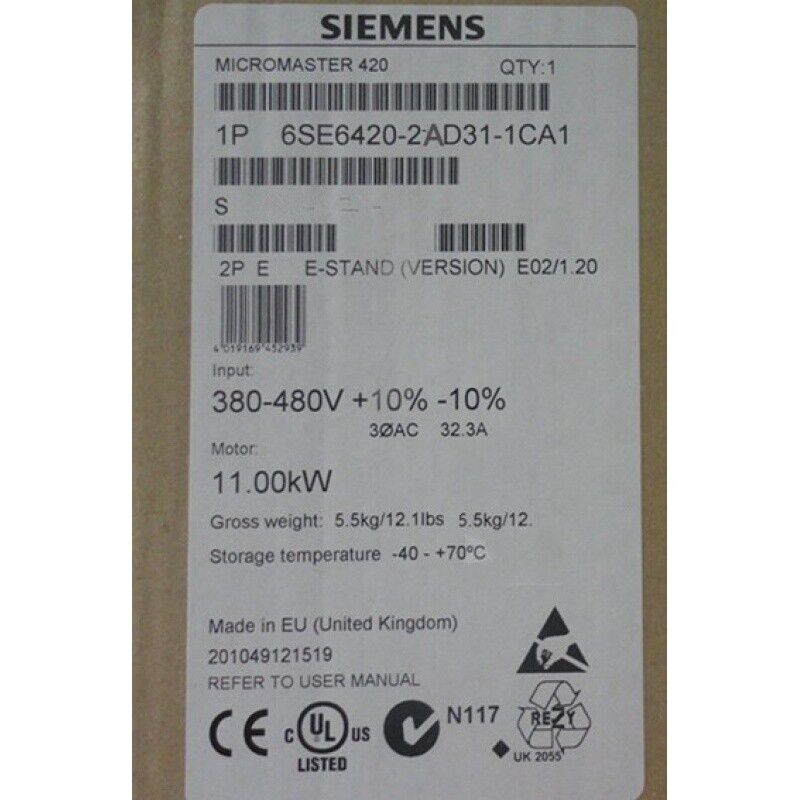 1PCS New In Box 6SE6420-2AD31-1CA1 11KW 380V For Siemens