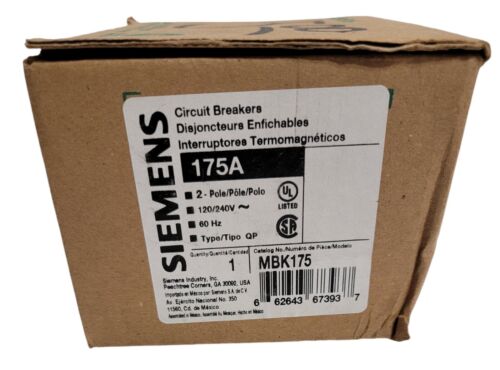Siemens MBK175 120/240 Volt 175 Amp 4-Pole Main Type Circuit Breaker NEW  In Box