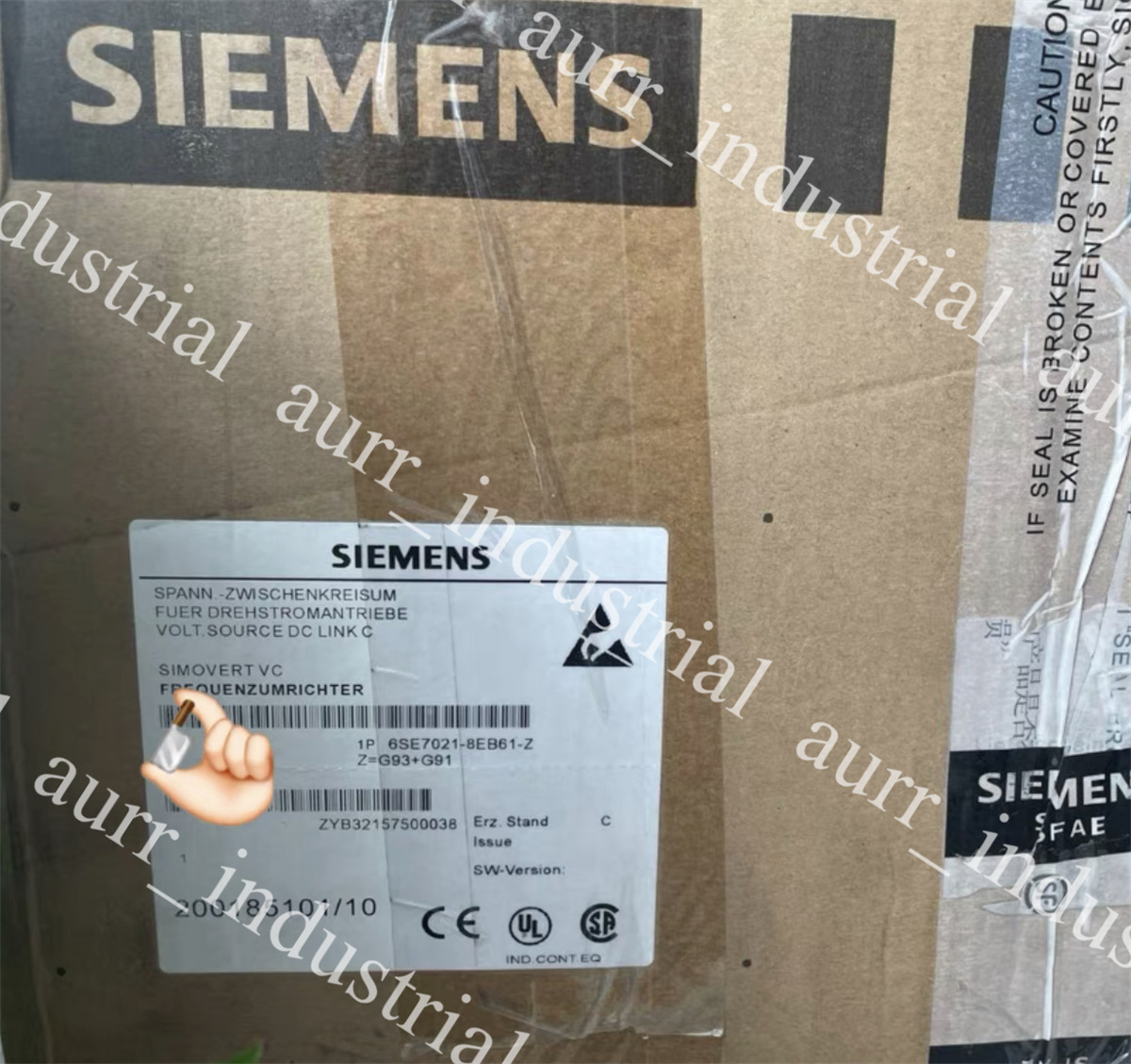 1PCS New SIEMENS 6SE7021-8EB61-Z G91+G93 Inverter (by DHL or Fedex) 