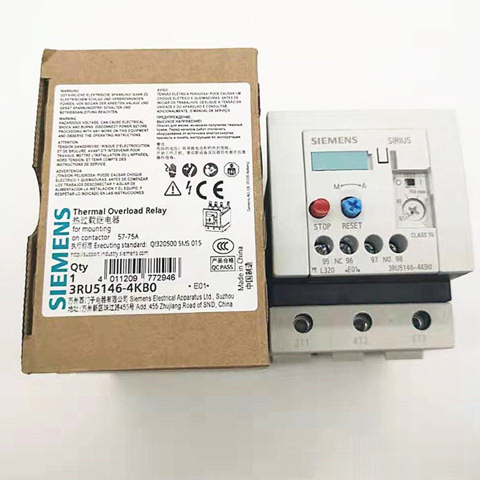1PC FOR SIEMENS Heat overload relay 3RU5146-4KB0 57-75A NEW IN BOX