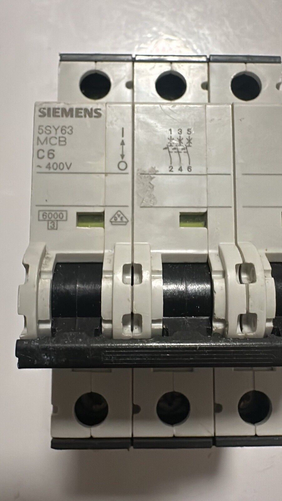 Siemens 5SY63MCB C6 ~400V Circuit Breaker 400V Icu 30KA IEC