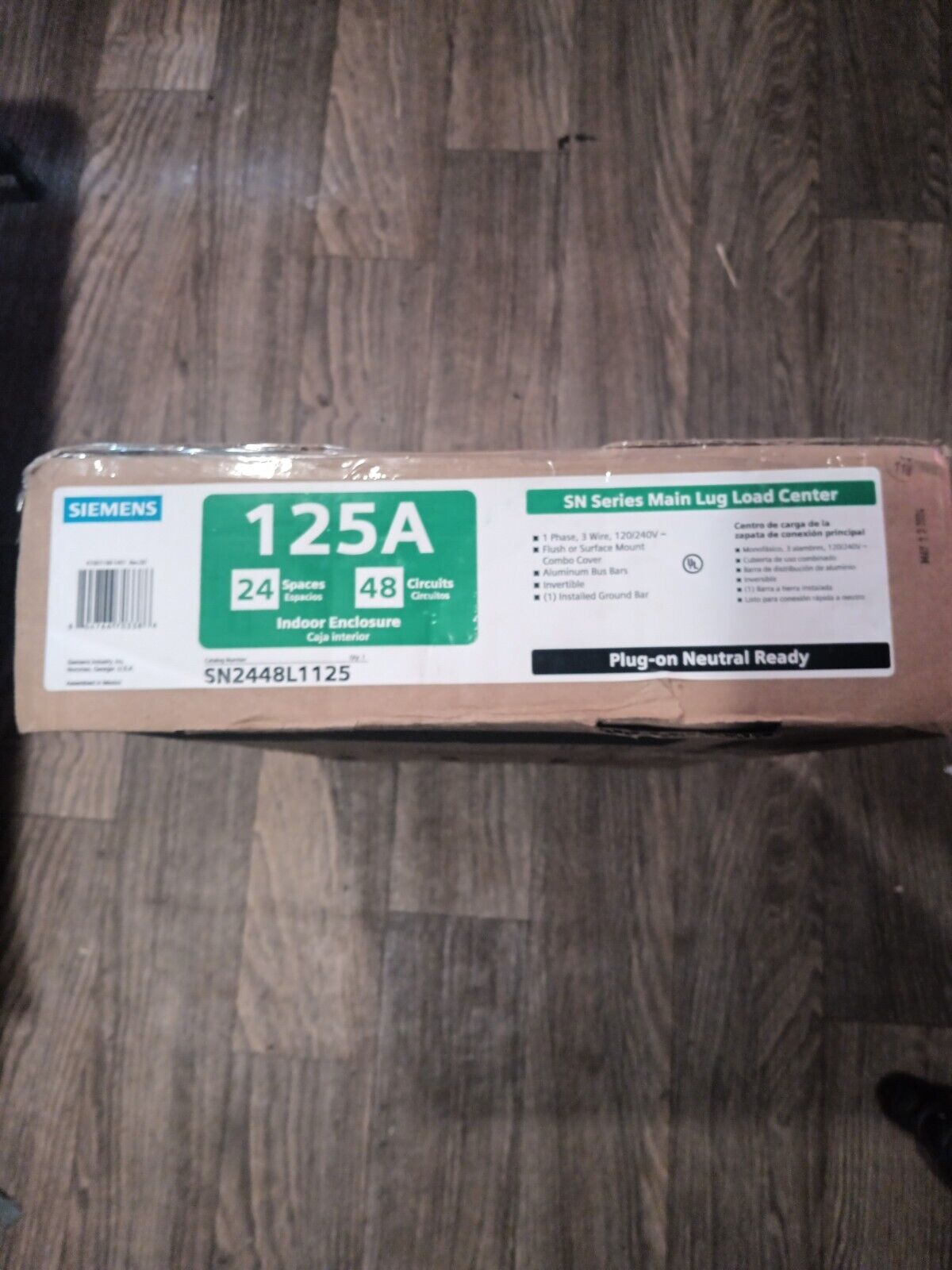 Siemens 125 Amp Indor Load Center 24 Space SN2448L1125 (With Cover)