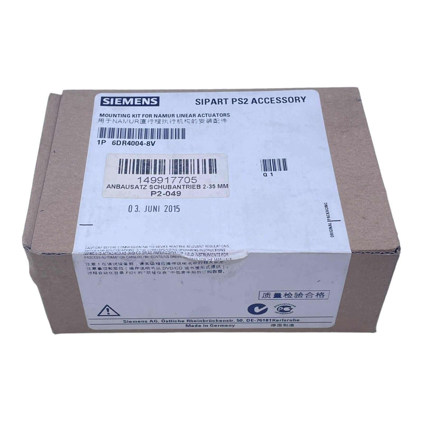 6DR4004-8V New Siemens Valve Positioner 6DR4004-8V