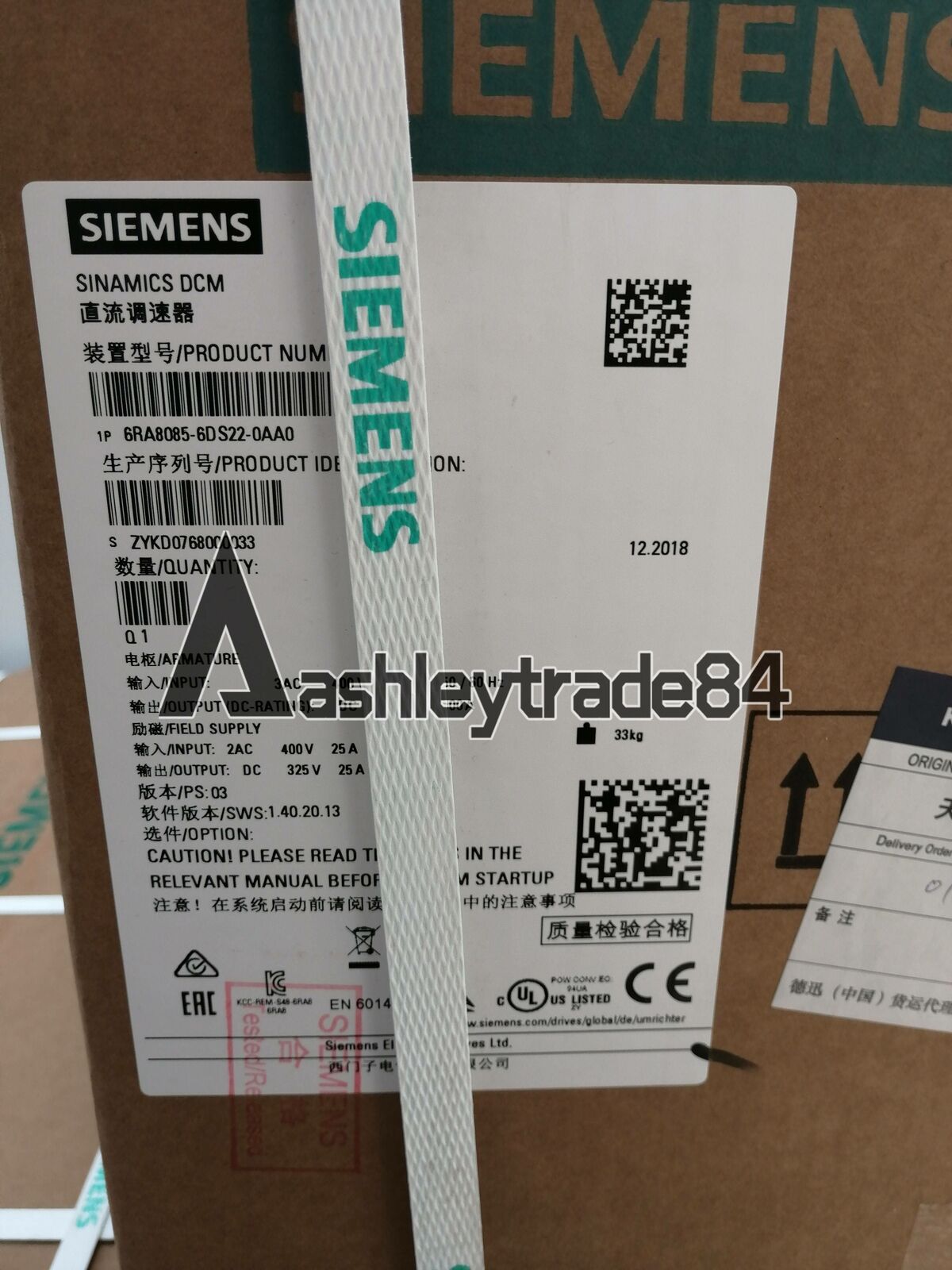1PC NEW SIEMENS DC governor 6RA8085-6DS22-0AA0 6RA8 085-6DS22-0AA0