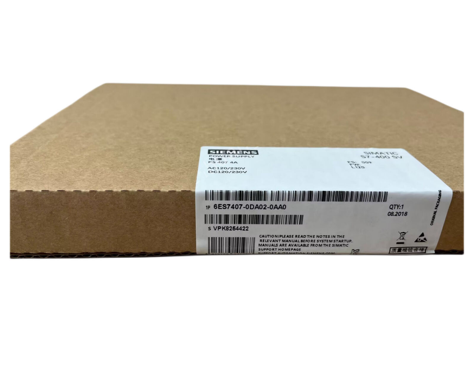 6ES7 407-0DA02-0AA0 NEW SIEMENS S7-400 Power supply PS407 6ES74070DA020AA0