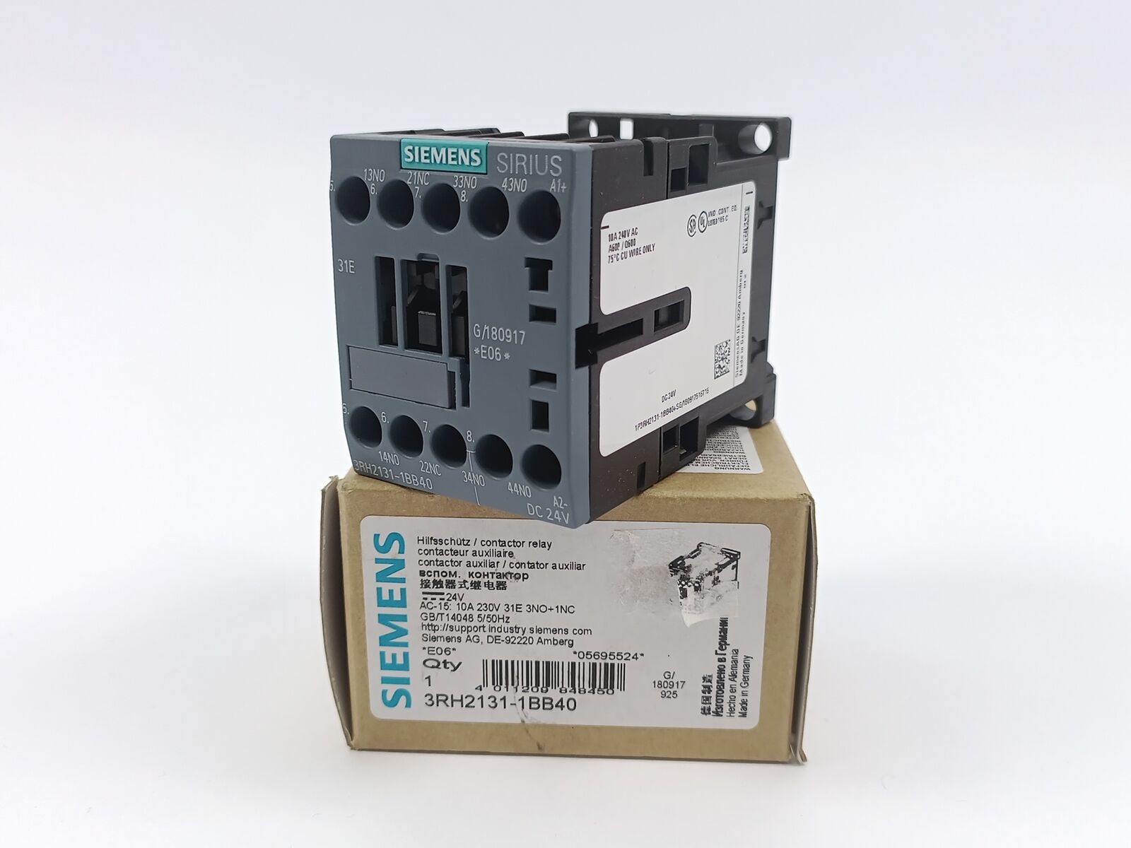 Siemens 3RH2131-1BB40 Contactor Relay 24V DC