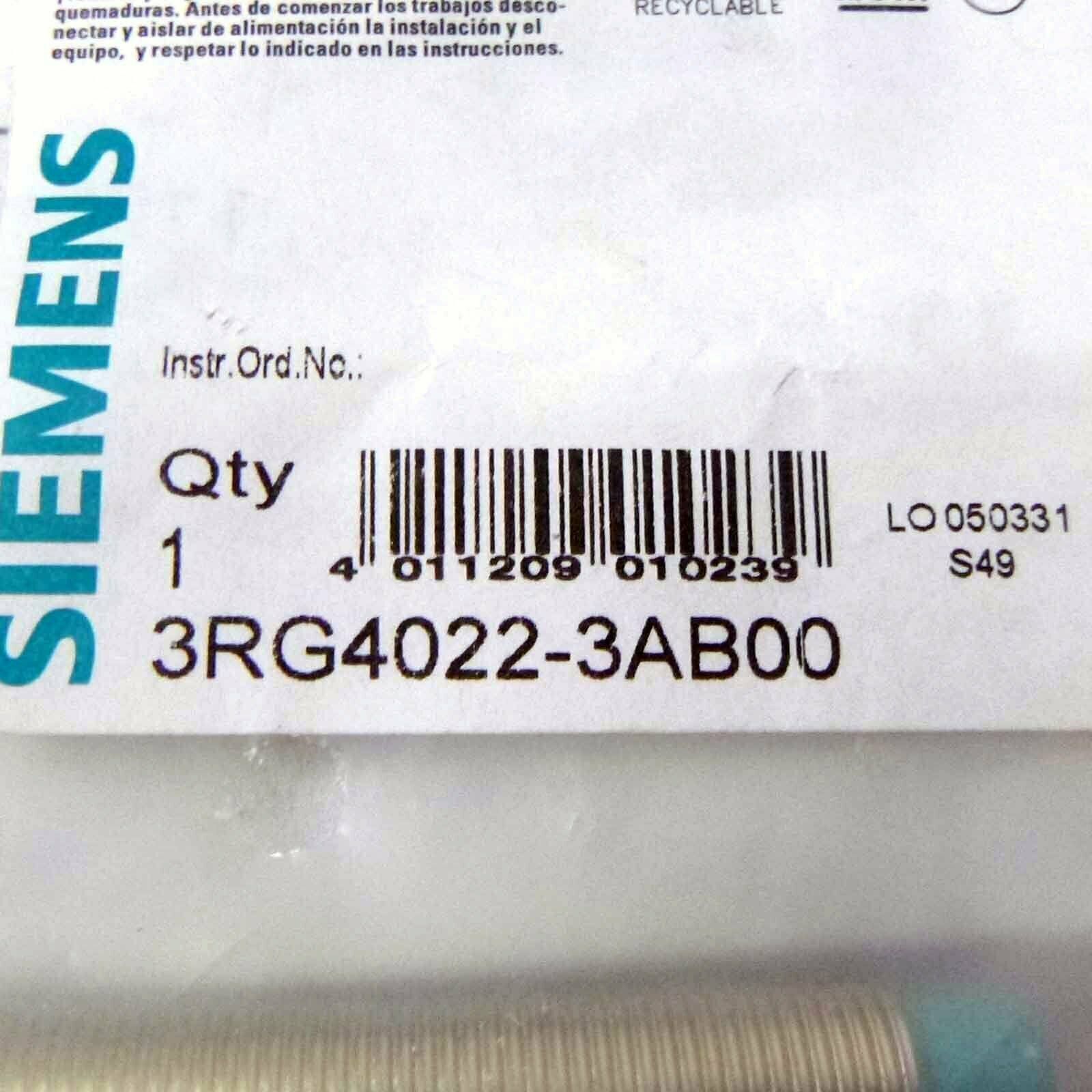 1PC NEW IN BOX Siemens 3RG4022-3AB00 One year warranty