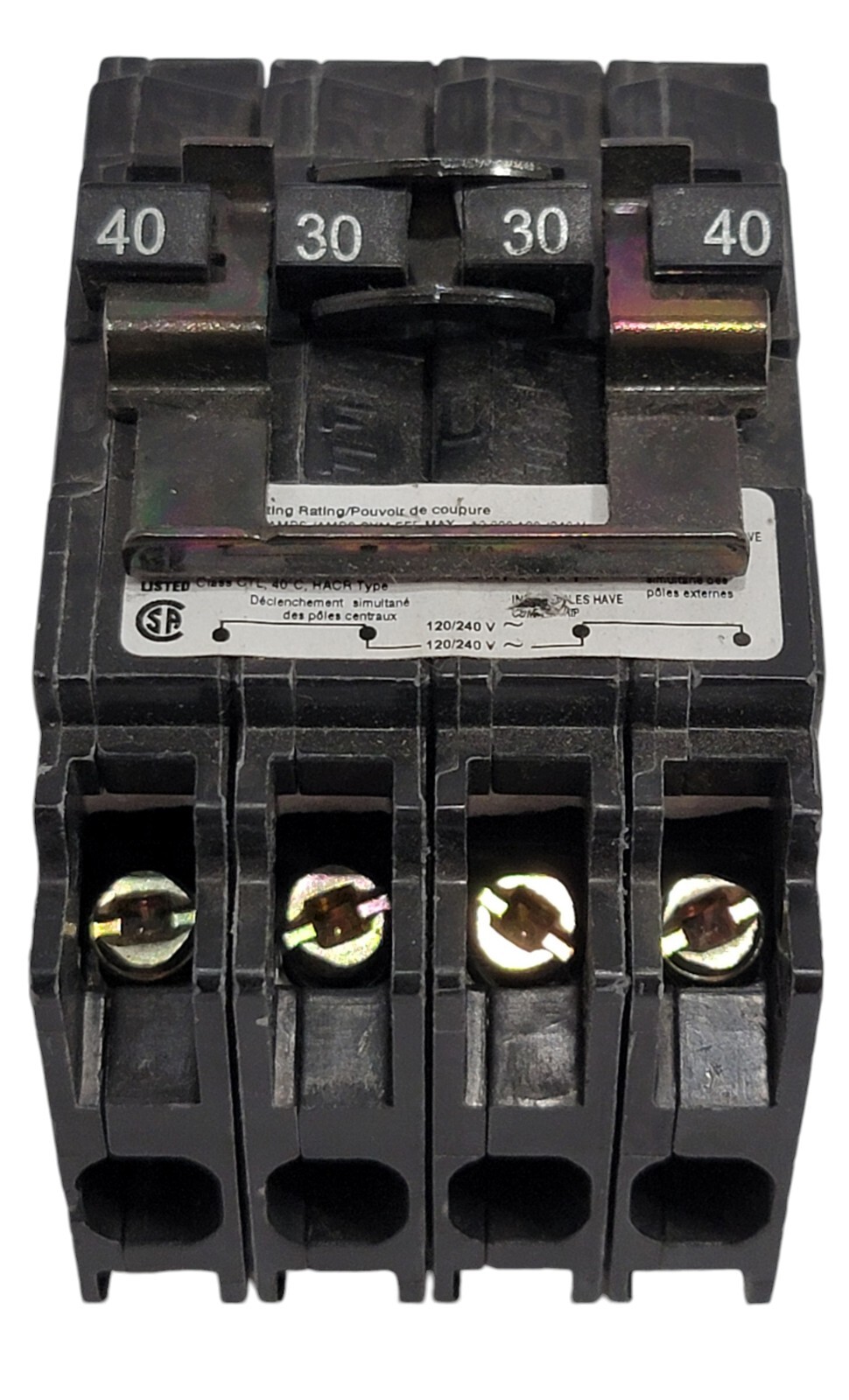 Siemens Q24030CT2 30A/40A Double Pole Circuit Breaker