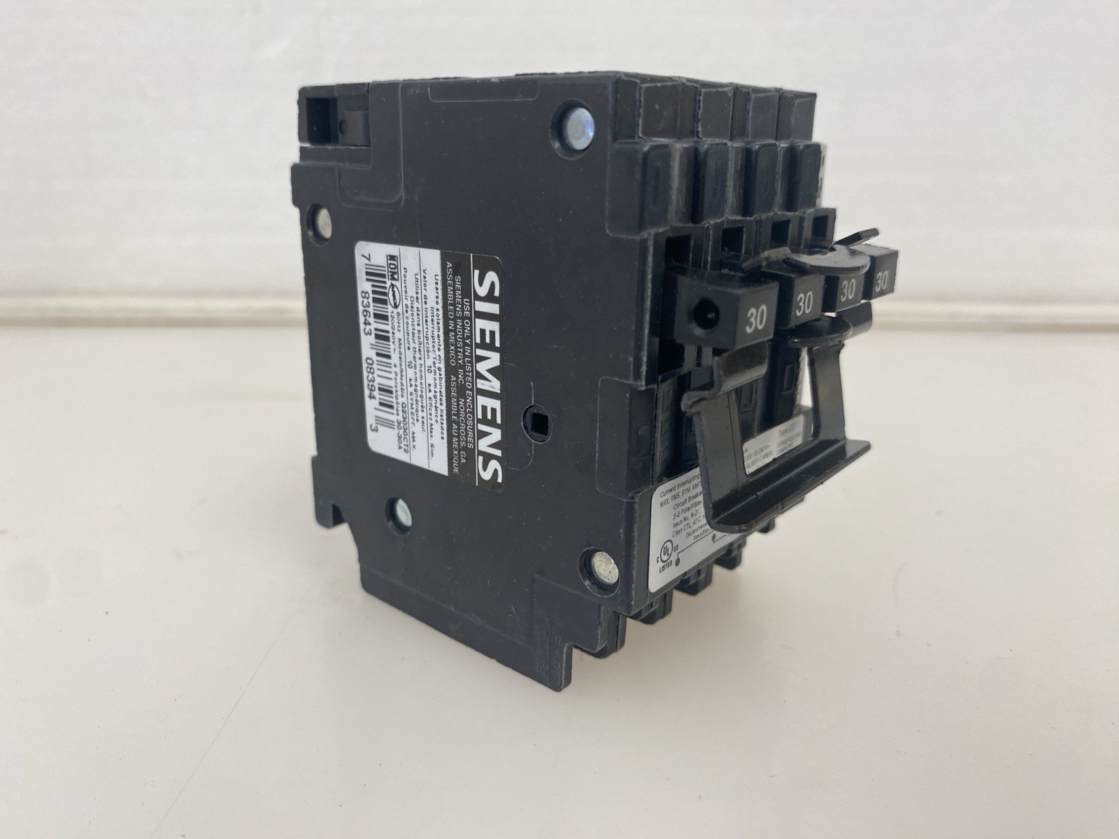 NEW Siemens Q23030CT2 Two 30-Amp Double Pole Circuit Breaker SHIPS FAST!!!