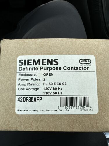 Siemens Definite Purpose Contactor 42DF35AFP