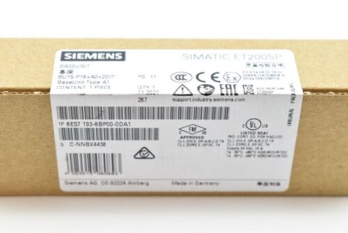 6ES7193-6BP00-0DA1 New  Siemens 6ES7 193-6BP00-0DA1  PLC Module 1PCS   Fast ship