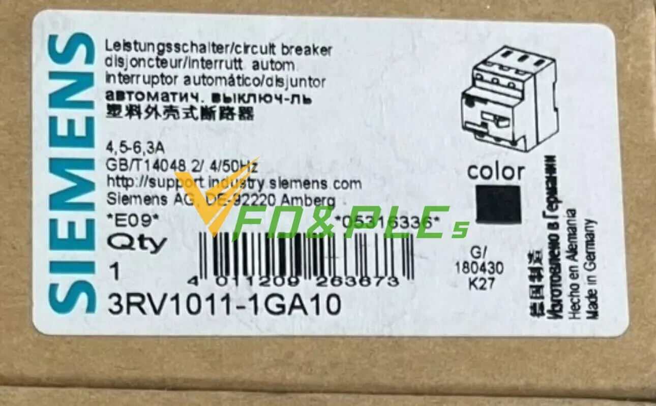 1PCS 3RV1011-1GA10 Brand New Siemens 3RV1 011-1GA10 Fast delivery
