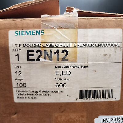 ITE Siemens Type 12 100 Amp 600V for ED Breakers Enclosure 🔌