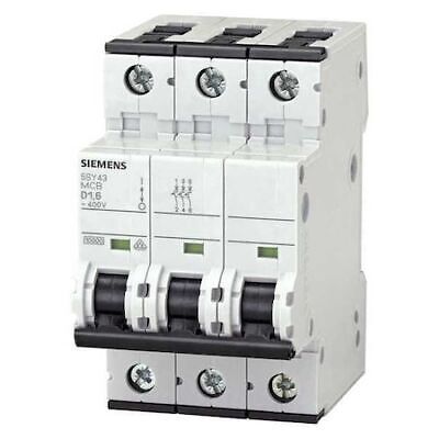 Siemens 5Sy43068 Circuit Breaker, 5Sy4 Series, 6A, 3 Pole, 400V Ac, 10Ka At