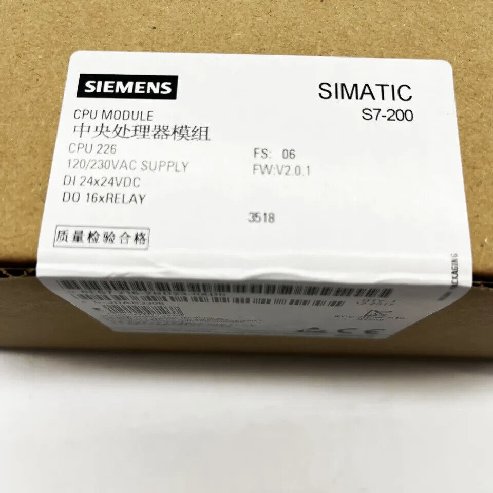 New Siemens 6ES7216-2BD23-0XB0 SIMATIC S7-200 CPU 226 6ES7 216-2BD23-0XB0