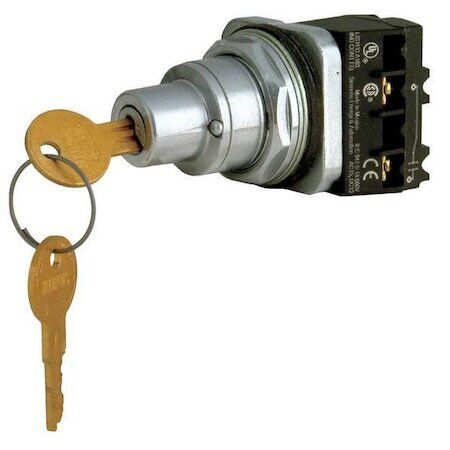 Siemens 52Sc6aek1 Non-Illum Selector Switch,1No,Chrome,2P
