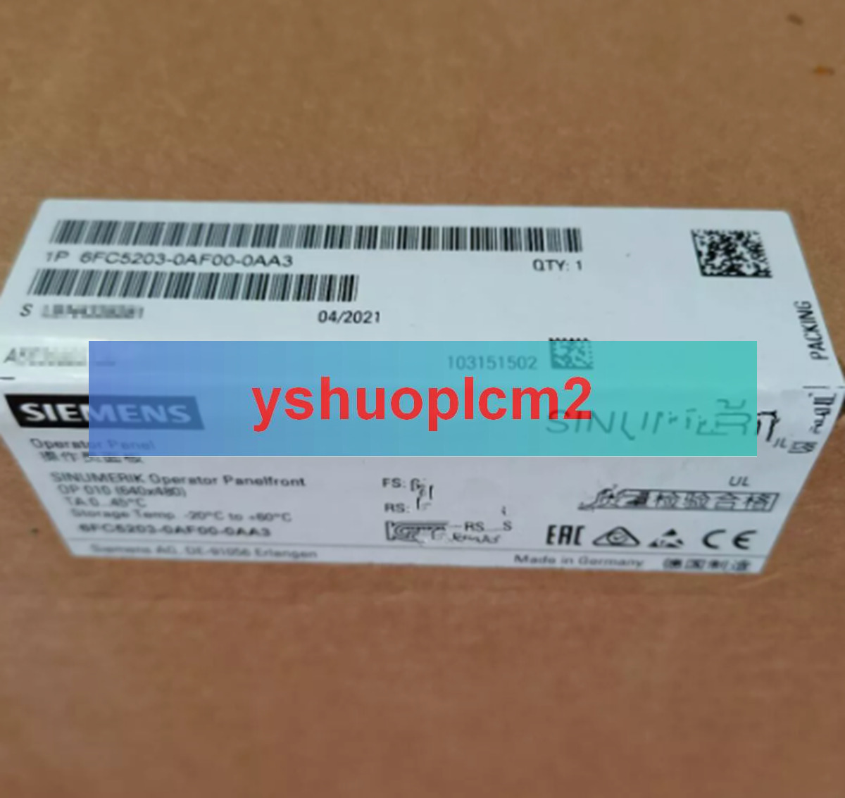 NEW Siemens 6FC5203-0AF00-0AA3 6FC5 203-0AF00-0AA3